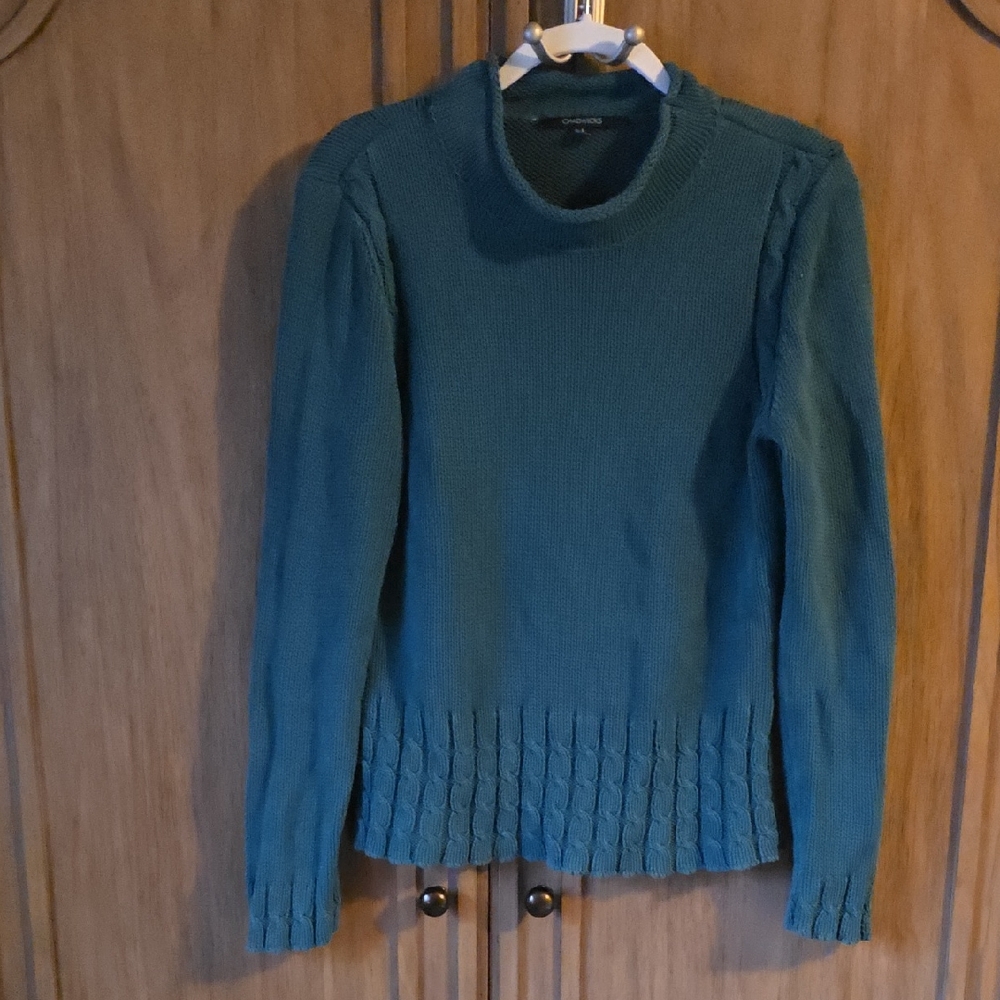 Chadwicks Teal Cowl Neck Sweater, Size L